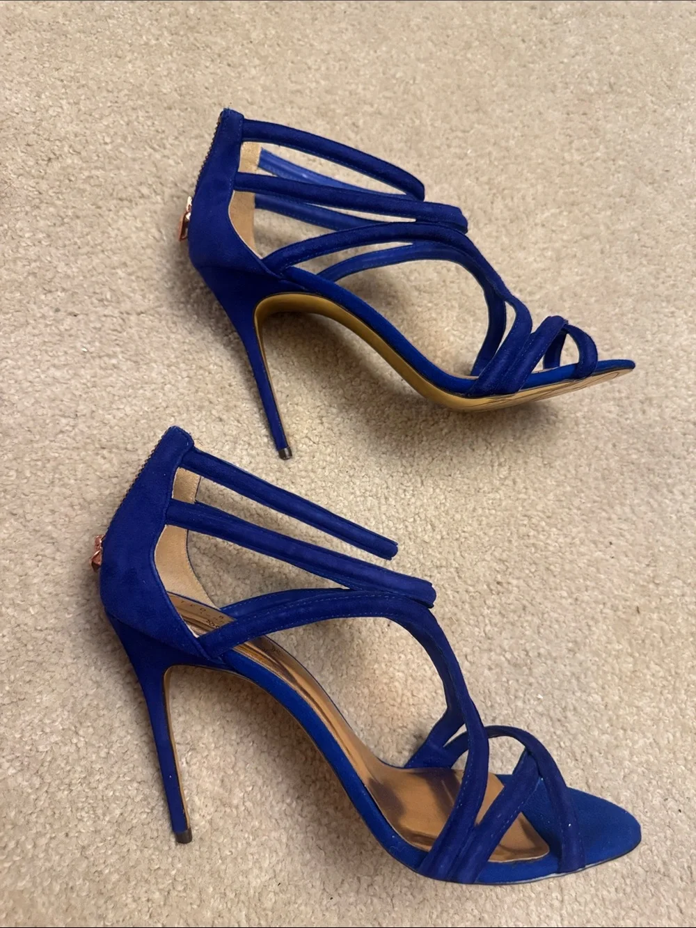 Ted Baker Cobalt Blue Strappy High Heel Sandals